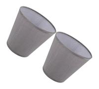 INOOMP Fabric Lamp Shade 2Pcs Small Clip-On, Round Drum Shade with Bulb Guard for Restaurant Table and Floor Lamps, Removable Cover for Pendant and Wall Fixtures