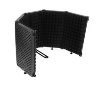 INOOMP Five-door Mic Sound Absorbing Shield with Abs EVA Material Portable Foldable Microphone Isolation Cover for Professional Recording Broadcasting Singing Desktop Stand Mount
