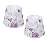INOOMP Floral Fabric Lampshade 2Pcs for Table and Wall Lamps 22Cm Diameter Suitable for Bedroom and Living Room