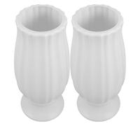 INOOMP Flower Sturdy and Cemetery Vases 2pcs Plastic Headstones Graves, Weather Resistant Holders with Support Memorial Lawn Outdoor Garden, Backyard, and Sympathy
