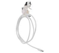 INOOMP Funny Dog Shaped USB C to C Fast Charging Cable 30w with Movable Dog Cover, Tpe Material, Copper Core for Stable Power Supply and Data Transfer, for Home and Office Use