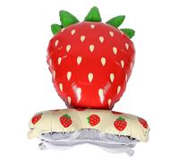 INOOMP Giant Inflatable Strawberry Foil Balloon with Easy Inflation and Large Size Impact, Realistic Design for Summer Gatherings and Berry First Birthday Party Decorations