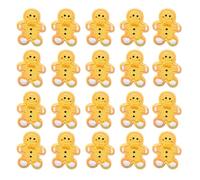 INOOMP Gingerbread, Man Ornaments Christmas 20pcs for Resin Decor Decoration Stylish Simulation Gingerbread Crafts Holiday Tree and Home for Porch