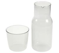 INOOMP Glass Cup Water Bottle Home Drinkware Glass Cup Kettle Kit High Transparency High Toughness Modern Elegant Design for Festival Gathering