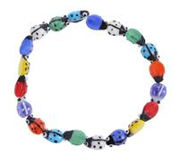 INOOMP Glazed Beads Easy to Carry 20pcs Ladybug Shape for Jewelry Making Handmade Beads Accessory with Colored Glazes and Wide Range of Uses for DIY Handmade Tool and Jewellery