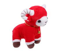 INOOMP Goat Stuffed Animal Toy, 2027 Zodiac New Year Mascot Gift | Chinese Zodiac Animal Sheep Doll, Blessing Souvenir, Throw Pillow for Spring Festival Decorations
