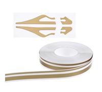 Inoomp Gold Car Pinstripe Tape Double Line Vinyl Body Side Stripe Decal Roll
