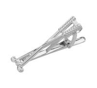 INOOMP Golf Club Tie Clip for Men, Titanium Steel Minimalist Design with Polished Finish, Compact and Smooth Surface, for Business and Party Formal Occasions