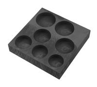 INOOMP Graphite Casting Mold Tray 7 Slots and Oil Groove, Reusable High-Temperature Graphite Mold for Jewelry Metal Rings, Even Heat Distribution for DIY Jewelry Smelting and Refining