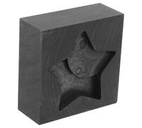 INOOMP Graphite Metal Casting Mold Star Pattern for Jewelry Craft High Temperature Melting and Smooth Surface, Zinc Alloy Ingots Mold Suitable for Metal Melting and Recasting