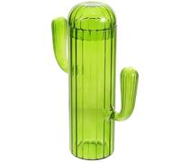 INOOMP Green Cactus Shaped Glass Tea Canister with Large Capacity and Freshness Preservation, Multipurpose Storage Jar for Tea and Pickles in Kitchen or Dining Area