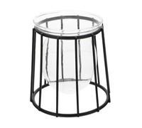 INOOMP Green Glass Hydroponic Vase with Black Iron Art Rack for Home Decor Household Glass Planter for Indoor Plants Artistic Geometric Design gift for for for for for for for Family