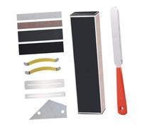 INOOMP Guitar Repair Tool with Fingerboard Guard and String Spreader Luthier Sanding Leveler Kit for Fret Polishing and Neck Maintenance Practical Guitar Care Maintenance Kit