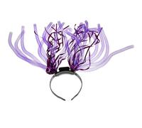 INOOMP Halloween LED Braided Headband Purple Plastic Clip on 2 Modes