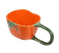 INOOMP Halloween Pumpkin-Shaped Ceramic Coffee Mug with 300ml Capacity, Practical Wear-Resistant Design, Stylish and Lovely Orange Cup for Dorm and Decoration