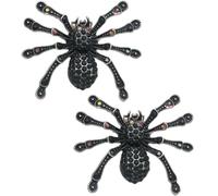 INOOMP Halloween Spider Shoe Clips for Women, Rhinestone Alloy Pair | Decorative Accessory for Shoes and Handbags, Easy Clip, Wedding or Prom Styling, Black Finish