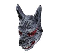 INOOMP Halloween Wolf Mask for Costume Parties Grey Werewolf Cosplay Accessory Easy Wear Friendly Design for Halloween Events and Themed Celebrations