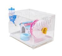 INOOMP Hamster Cage Chinchilla Cage Bright Design Pet Villa Compact Easy to Move