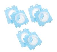 INOOMP Hamster Cage External Connector Board 6Pcs Blue Pipe Interface Expansion Kit for Pet Cage Modular Bathroom Tunnel Extension