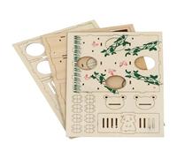 INOOMP Hamster Maze for Small Hedgehogs and Mice, Natural Wood Labyrinth Activity Designed for Pet Exercising and Rest, Bite and Scratch Resistant Small Animal Plaything