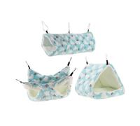 INOOMP Hamster Plush Tunnel Warm Nest for Pets Cozy Hanging Bed for Rats Guinea Pigs Sugar Gliders Adorable Soft Plush Combination