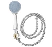 INOOMP Hand Held Shower Head Shower Kit with Pause Feature 3pcs Set and Extra-Long Hose, Silver Abs and Stainless Steel Material for Easy Installation in Household Bathroom
