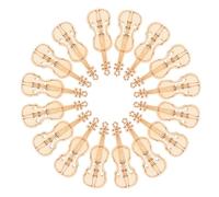 INOOMP Handmade Wooden Violin Charms with Delicate Texture and Natural Feel for DIY Crafts Decoration 100pcs Unique Design Musical Accessories for Artists and Music Lovers