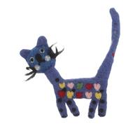 INOOMP Handmade Wool Felt Hair Clip Fuzzy Cat Themed Animal Pattern Barrette for Girls Toddlers Cute Wool Felt Clips for Women DIY Hairstyles