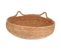 INOOMP Handwoven Cat Bed Natural Aesthetic Round Basket for Cats Small Dogs Year Round Usability Artisan Craftsmanship Comfortable Pet Nest for Indoor Use