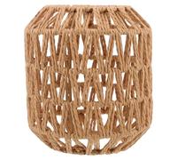 INOOMP Handwoven Paper Rope Lampshade for Dining Room, Rustic Farmhouse Style Decorative Light Shade with Atmospheric Lighting, for Cozy Cafés and Coffee Shops
