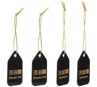 INOOMP Hanging Tags Shower Gel Tag with Smooth Surface and Fade-Resistant Words Simple and Convenient Design for Hotel Bathroom Guests
