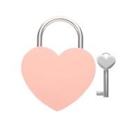 INOOMP Heart-Shaped Love Padlock with Key Small Metal Padlock for Jewelry Boxes and Suitcases Secure Travel Bags Anti-Theft Lock for Couples and Travelers