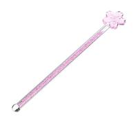 INOOMP Heat Resistant Glass Swizzle Stick with Elegant Flower Design Portable Juice Stirrer for Cocktails Coffee and Bar Mixing and Lightweight Mixing Rod for Home and Cafe Use