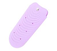 INOOMP Heat Resistant Silicone Flat Iron Holder Pouch for Curling Irons and Hair Straighteners Non-Slip Small Purple Hair Tool Carrier with Thermal Protection and Anti-Skid Wave Texture