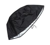 INOOMP Heavy Duty Fire Pit Cover Oxford Fabric Outdoor Patio Protector for Bbq Stove Weather-resistant Round Fire Pit Cover in Black Outdoor Stove Protection