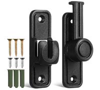 INOOMP Heavy Duty Shed Door Latch in Black Zinc Alloy with Easy Operation and Versatile Mounting Options, for Garage, Gate, and Metal Doors Security