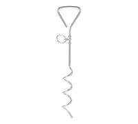 INOOMP Heavy Duty Stainless Steel Pet Tie out Stake with 360-degree Swivel Ring and Spiral Iron Design, Easy to Insert Ground Leash Anchor Stake for Small and Medium Dogs Outdoor Camping
