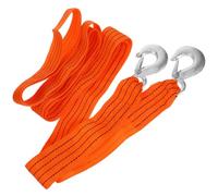 INOOMP Heavy Duty Tow Strap with Hooks 3 Ton 3 Meter Car Tow Dolly Towing Rope Sturdy Pull Strap for Vehicle Emergency and Trailer Use