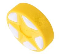 INOOMP High Visibility Roller Hockey Puck Training Ball for Indoor Outdoor Practice Hockey Flat Puck with Precise Impact Feedback Standard Yellow Sports Equipment for All Ages
