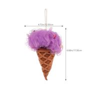 INOOMP Ice Cream Showering Sponges 4Pcs Portable Loofah Sponges for Strong Foaming for Bath Time