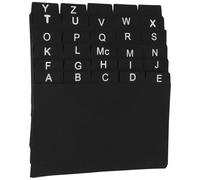 INOOMP Index Card Dividers 30Pcs Black PP Plastic Organizers for Home Office Study and Document Storage