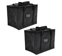 INOOMP Insulated Grocery Bags for Fresh and Cold Preservation 2pcs with Braided Coating and Aluminium Foil, Large Portable Thermal Food Bags for Picnic and Work Use