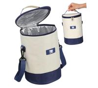INOOMP Insulated Lunch Bag Round Thermal Tote with Leakproof Design and Comfortable Handle for Work School