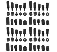 INOOMP Insulation Standoff Spacers for Pcb Board and Motherboard, Hexagonal Nylon Plastic Pillars with Threaded Screw Nuts, Secure Fastening for Mechanical and Industrial Projects