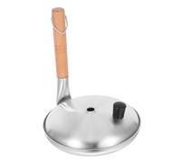 INOOMP Japanese Oyakodon Fry Pan with Lid Nonstick Skillet for Healthy Cooking Vertical Wood Handle Omelette Pan for Induction and Gas Stoves Interactive Parent Design for Family