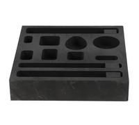 INOOMP Jewelry Making Crucible Furnace Graphite Mold for Beginners Professionals Black Rectangular High-Density Graphite Mold with 11 Holes Precision Molding Easy to Use for Jewelry