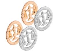 INOOMP Justice Lapel Pins Brooch Set Vintage Scale of Justice Design 4pcs Alloy Material, Easy to Wear and Reliable for Lawyers and Judges Suitable for Offices and Graduations