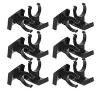 INOOMP Kitchen Leg Plinth Clips for Adjustable Furniture Leveler Black 12pcs Plastic with Snap Design Protects Furniture and Floors, Special Design for Cabinet and Chair Raiser