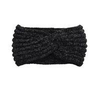 INOOMP Knitted Woolen Yarn Headband for Women, Stylish Black Cross Design Hair Hoop, Keep Warm and Hair of Face, for Winter Exercise and Outdoor Activities