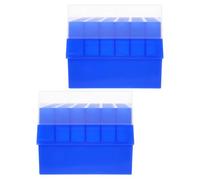 INOOMP Laboratory Test Tube Organizer Plastic Boxes 2 Pieces with 36 Compartments for 10Ml and 15Ml Centrifuge Tubes Suitable for Low-Temperature Sample Preservation